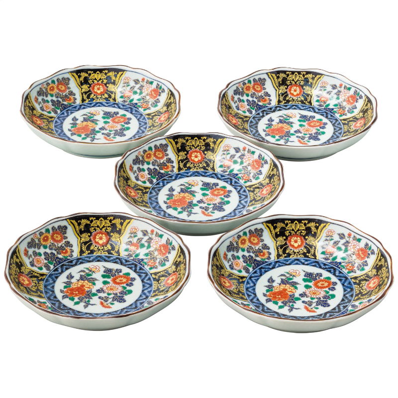 楽天市場】中皿 取り皿 セット 有田焼 染錦間取山水 銘々皿揃 （径16cm