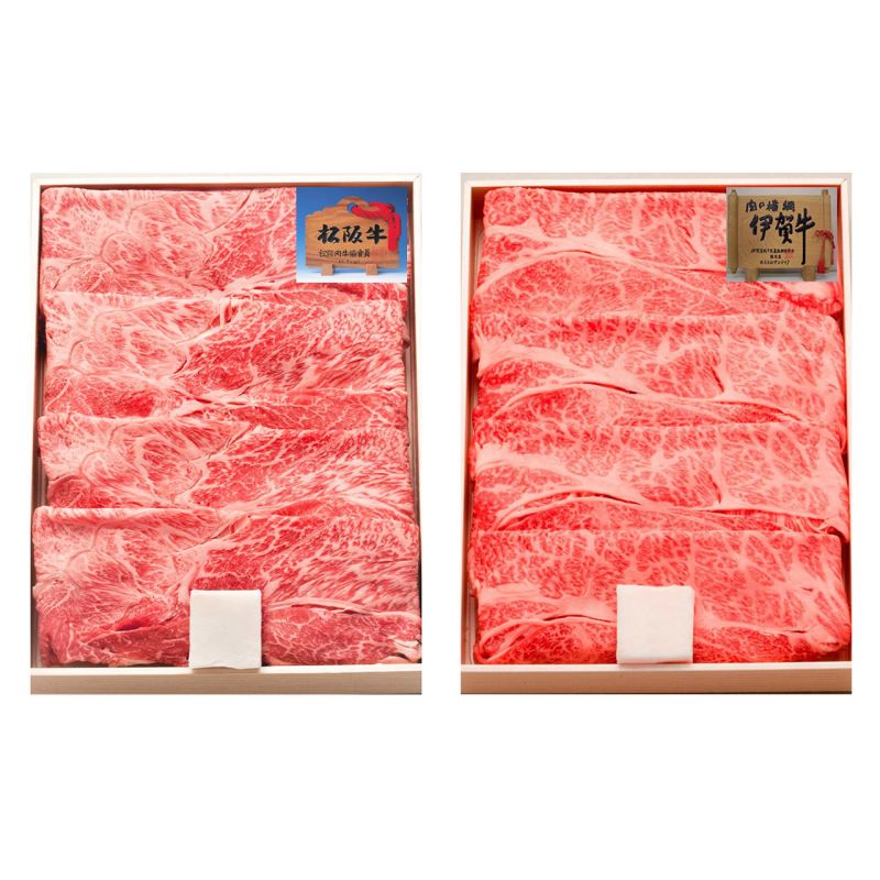 松阪牛&伊賀牛すき焼き食べ比べセット (US40-MA/KRS40-IG)