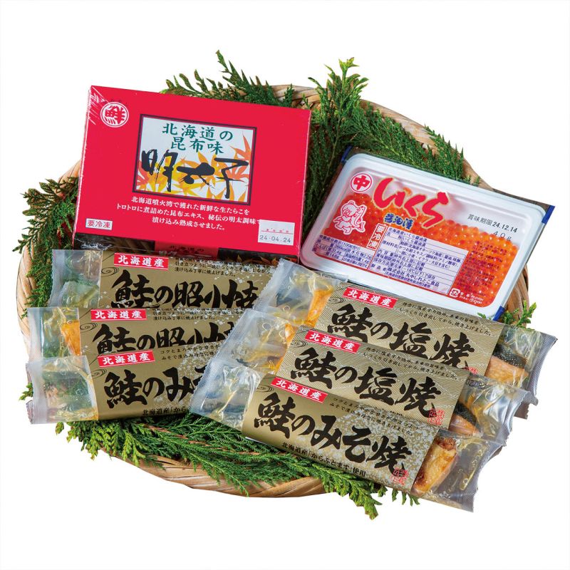 北海道産 いくら・3種の鮭・明太子 (6449-50)