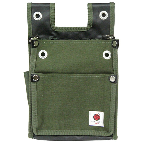 SK11 帆布鳶用腰袋2段 国防 バックスリット (TSH-2DBS-DG)