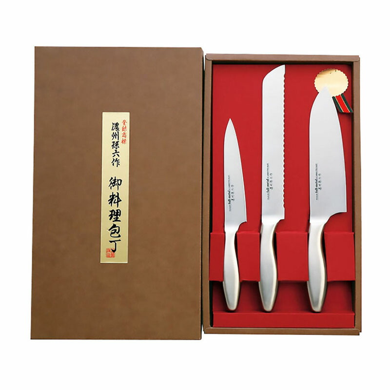 楽天市場】濃州孫六作 チタンコーティングAOD包丁4点セット 150Q(2