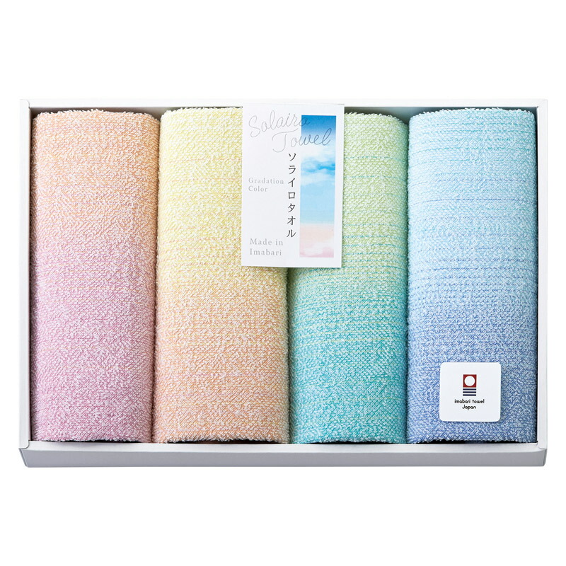 Solairo Towel(ソライロタオル) 今治産タオル フェイスタオル4P (SO4064)