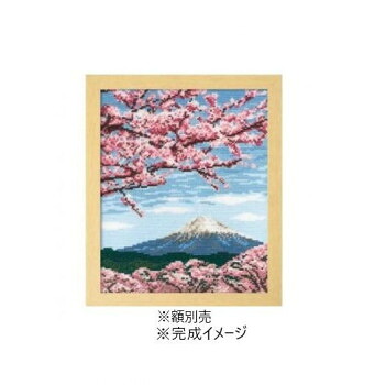オリムパス ししゅうキット フレーム 桜と富士山 7386