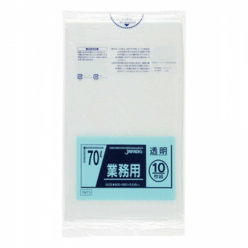 ジャパックス スタンダードポリ袋70L 透明 10枚&times;40冊 TM73 [ラッピング不可][代引不可][同梱不可]｜イースクエア