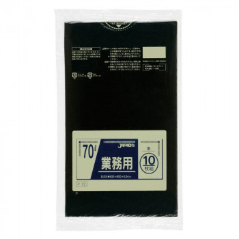 ジャパックス スタンダードポリ袋70L 黒 10枚&times;40冊 P-72 [ラッピング不可][代引不可][同梱不可]｜イースクエア