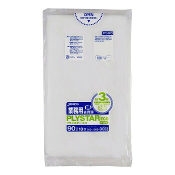 ジャパックス プライスターエコポリ袋90L 半透明 10枚&times;50冊 PS96 [ラッピング不可][代引不可][同梱不可]｜イースクエア