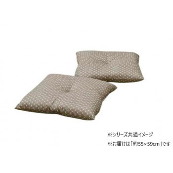 座布団 銘仙判 日本製 麻の葉 ベージュ 約55×59cm 同色2枚組 1240870022306 [ラッピング不可][代引不可][同梱不可]