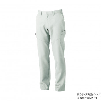 桑和 9668-98 カーゴパンツ(ノータック.脇ゴム) GMサイズ シルバーグレー(22) SOWA