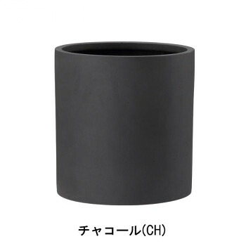 グリーンポット 植木鉢 ポリッシュ シリンダー チャコール 43cm AN-PY4343CH｜イースクエア