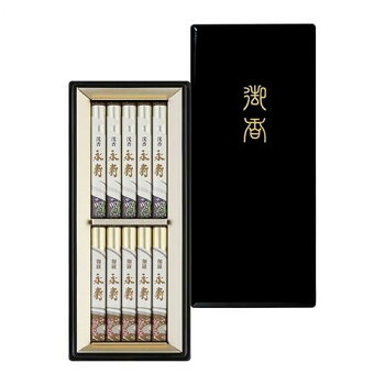 日本香堂 永寿 二種香(沈香永寿・伽羅永寿)塗箱短寸10入 22070|イースクエア