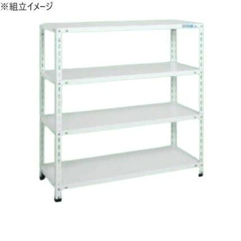 サカエ ショップラック 1200&times;600&times;1200mm ホワイト 4段タイプ SHR-1124P [ラッピング不可][代引不可][同梱不可]｜イースクエア