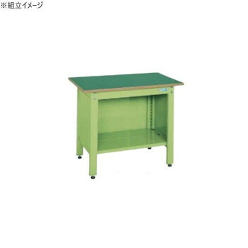 サカエ 一人用作業台CPタイプ サカエリューム天板 900&times;600&times;740mm グリーン CP-096 [ラッピング不可][代引不可][同梱不可]｜イースクエア