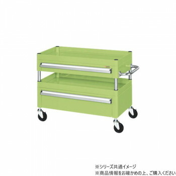 サカエ CSパールワゴン中量タイプ 引出し付 グリーン CSP-6062AC [ラッピング不可][代引不可][同梱不可]