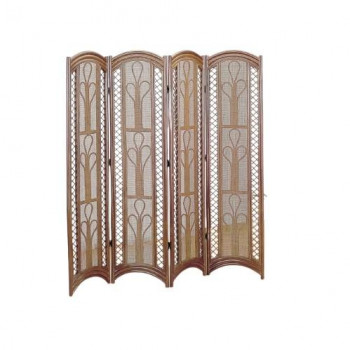 今枝商店 Romantic Rattan 籐スクリーン 4連(4パネル) ハイタイプ B704B [ラッピング不可][代引不可][同梱不可]