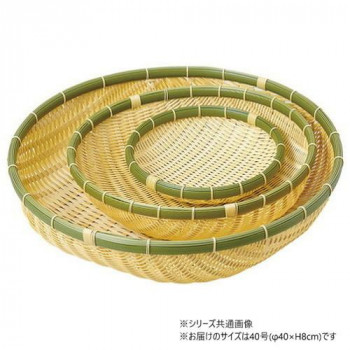 萬洋(まんよう) 樹脂身竹丸ざる深 40号 91-058F