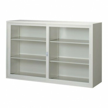 A4対応書庫/D:515タイプ 引違枠付書庫(ガラス戸) H1110/W1760 棚板4枚付 ニューグレー COM-FJG52-G11W [ラッピング不可][代引不可][同梱不可] 43,541円