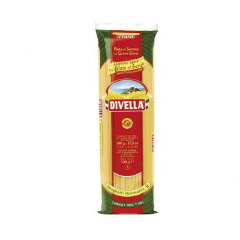 DIVELLA ディヴェッラ パスタ ♯08 スパゲッティ・リストランテ (ブロンズ) 500g×24個 606-105 [ラッピング不可][代引不可][同梱不可]