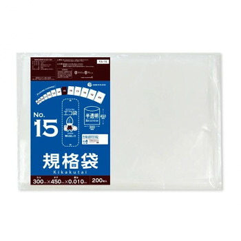 ECO TAI エコ袋 No.15 規格袋 FA-15 半透明 200枚×40冊 [ラッピング不可][代引不可][同梱不可]