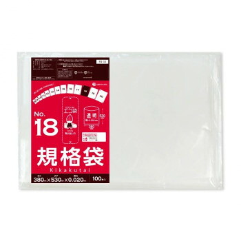 ECO TAI エコ袋 No.18 規格袋 FB-18 透明 100枚×25冊 [ラッピング不可][代引不可][同梱不可] 11,847円