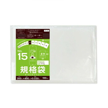 ECO TAI エコ袋 No.15 規格袋 FC-15 透明 100枚×20冊 [ラッピング不可][代引不可][同梱不可] 8,821円