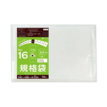 ECO TAI エコ袋 No.16 規格袋 FC-16 透明 100枚×20冊 [ラッピング不可][代引不可][同梱不可]