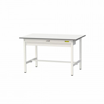 山金工業(YamaTec) SUP-1275W-WW ワークテーブル150シリーズ 固定式 ワイド引き出し付 (H740mm) 1200&times;750mm [ラッピング不可][代引不可][同梱不可]｜イースクエア