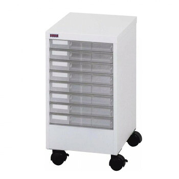 山金工業(YamaTec) A4PT-108NLC アレンジャー A4判プラスチック引出し 浅型8段 1列 [ラッピング不可][代引不可][同梱不可]｜イースクエア