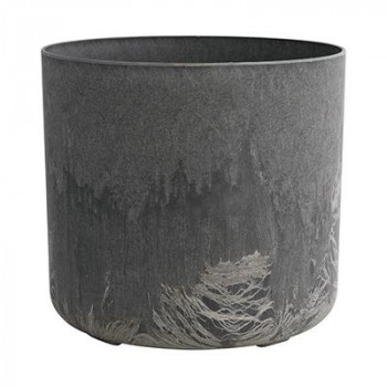 グリーンポット 植木鉢 アートストーン シリンダー グレー 13cm AS-20213GY 12個入 [ラッピング不可][代引不可][同梱不可]｜イースクエア