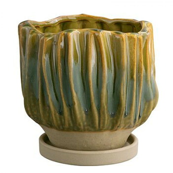 グリーンポット 植木鉢 ヴァル グリーン 15.5cm HO-4615GR 4個入 [ラッピング不可][代引不可][同梱不可]｜イースクエア