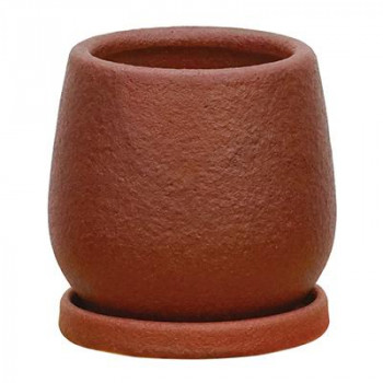 グリーンポット 植木鉢 モルゾ エッグ レッド 17cm YJ-1417RD 4個入 [ラッピング不可][代引不可][同梱不可]｜イースクエア