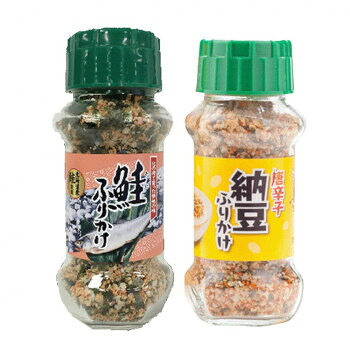みなり 鮭ふりかけ 85g・唐辛子納豆ふりかけ 90g 各15個セット [ラッピング不可][代引不可][同梱不可]｜イースクエア