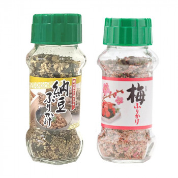みなり 納豆ふりかけ 85g・梅ふりかけ 85g 各15個セット [ラッピング不可][代引不可][同梱不可]｜イースクエア