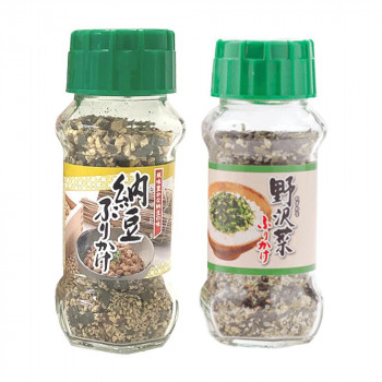 みなり 納豆ふりかけ 85g・野沢菜ふりかけ 90g 各15個セット [ラッピング不可][代引不可][同梱不可]｜イースクエア
