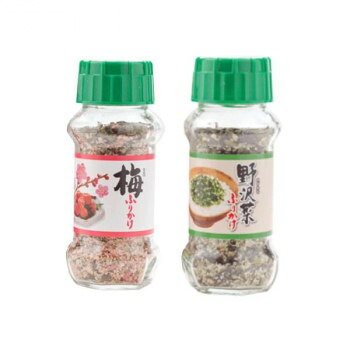 みなり 梅ふりかけ 85g・野沢菜ふりかけ 90g 各15個セット [ラッピング不可][代引不可][同梱不可]｜イースクエア