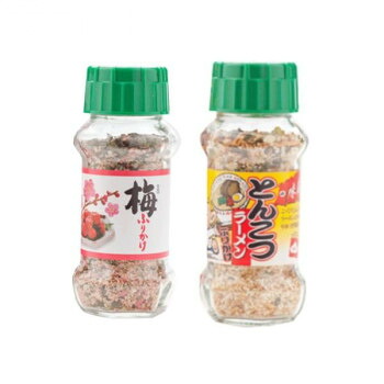 みなり 梅ふりかけ 85g・とんこつラーメンふりかけ 80g 各15個セット [ラッピング不可][代引不可][同梱不可]｜イースクエア