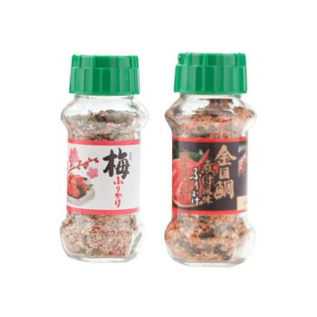 みなり 梅ふりかけ 85g・金目鯛煮付風味ふりかけ 80g 各15個セット [ラッピング不可][代引不可][同梱不可]｜イースクエア