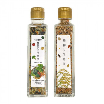 みなり (角瓶)十六種の野菜ふりかけ60g・雑穀ふりかけ70g 各15個セット [ラッピング不可][代引不可][同梱不可]｜イースクエア