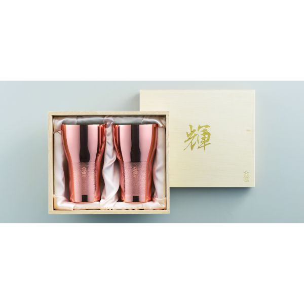 [タマハシ] 日本製 「輝」 純銅ビアタンブラー 銅 2PCセット KG-05 [キャンセル・変更・返品不可]