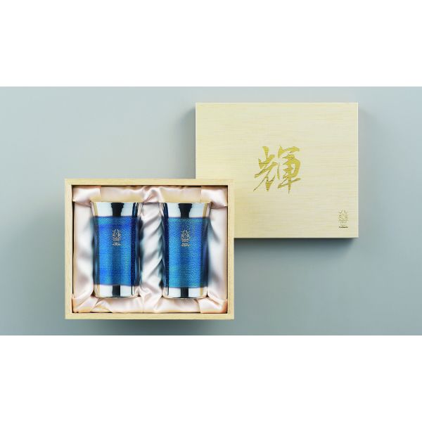[タマハシ] 日本製 「輝」 純銅ひとくちタンブラー 銀古美 2PCセット KG-16 [キャンセル・変更・返品不可]
