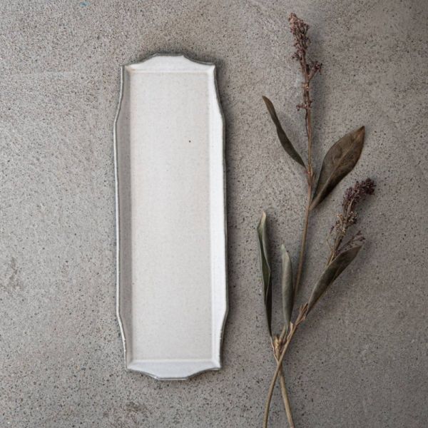 寿山窯 rim リム ロング M(29x10cm) ホワイトアッシュ