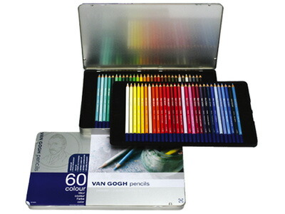 色鉛筆 定番 サクラ 色鉛筆 おしゃれ デザイン 事務用品 筆記具 60色セット メタルケース入り T9773 0065 Sakura ヴァンゴッホ色鉛筆