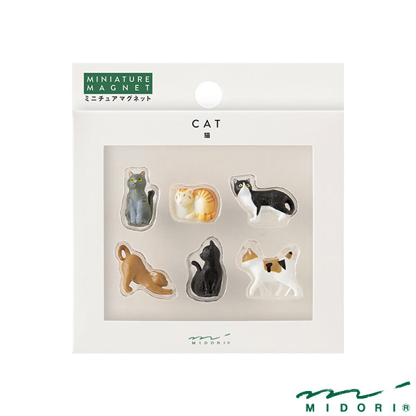 楽天市場】ミニマグネット 4個入 ネコ柄B ネコ ねこ 猫 マグネット