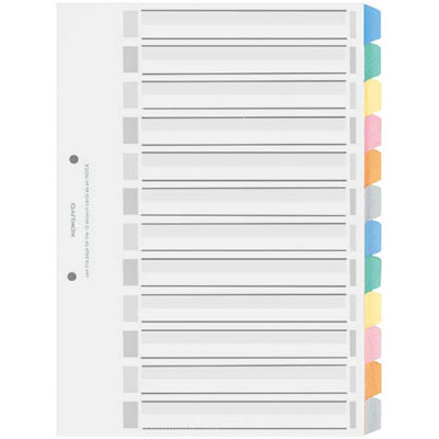 楽天市場】コクヨ / カラー仕切カード A4 S型 2穴 (PP・ファイル用・12