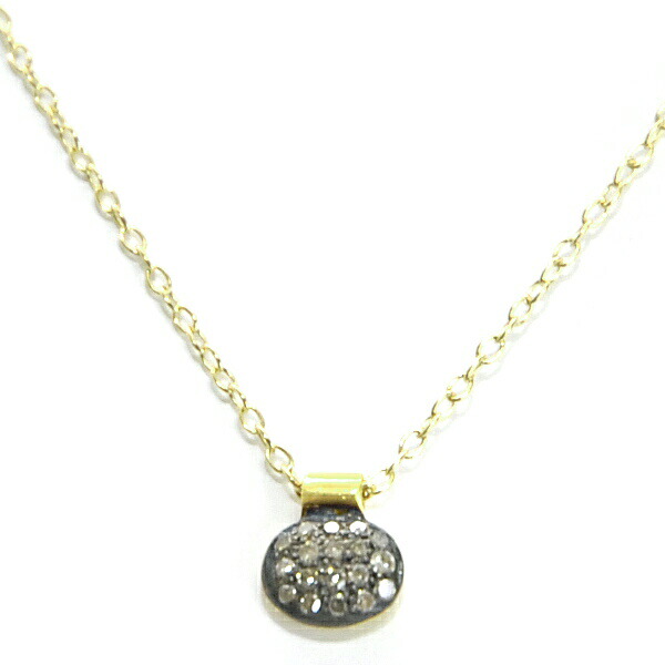 ファイブオクトーバー(5 OCTOBRE)Collier ARNO small black-Argent dore or fin銀 純金メッキ ネックレス フランス アクセサリー