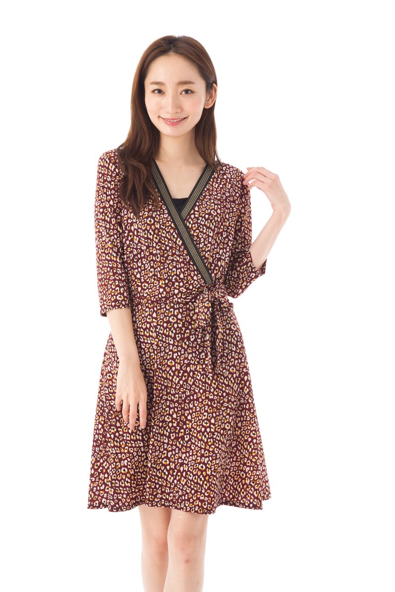 楽天市場 ファス Fas ワンピース T1 T2 T3サイズ 大人ワンピース レディース 7分袖 膝丈 ジャージーワンピース Fille A Suivre Fas ステラ