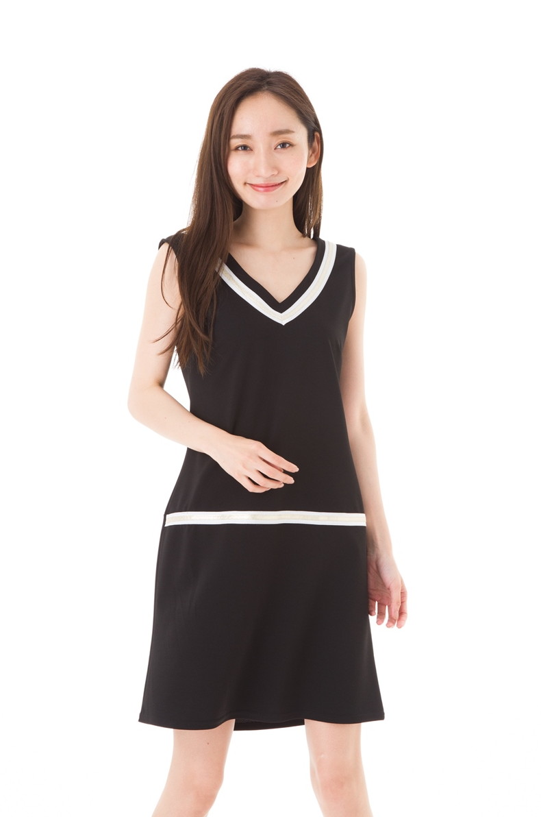 お取り寄せ T2 T1 ファス Fas ワンピース T3サイズ Suivre A 大きいサイズ Fille 上品 ワンピース 膝丈 Vネック 無地 ノースリーブ レディース 大人ワンピース 804beverly1 Blog Myproguide Com