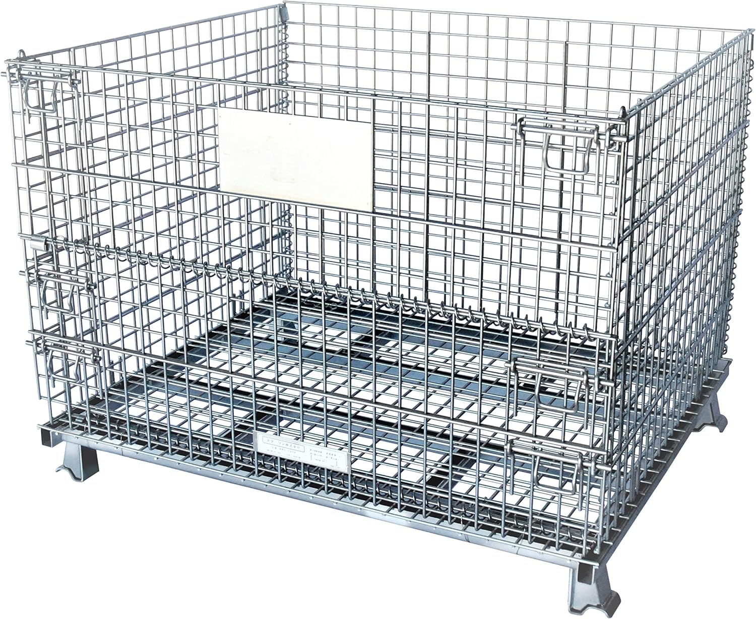メッシュパレット コンテナ 業務用 保管用 折りたたみ 約L100×W120×H90cm JHB-1210