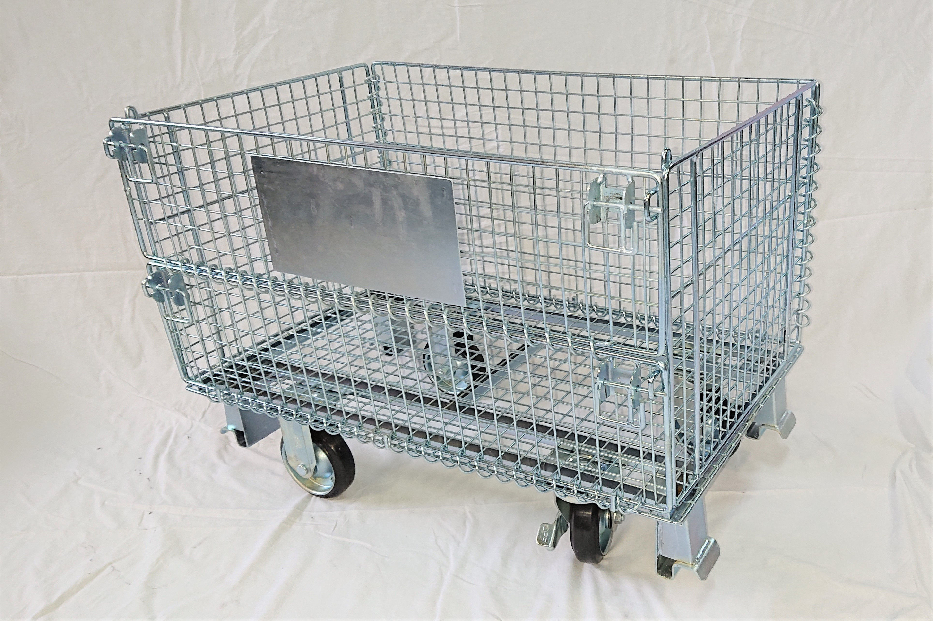 メッシュパレット コンテナ 業務用 保管用 折りたたみ キャスター付き 約L50×W80×H54cm JHB-805L-CP 31,532円