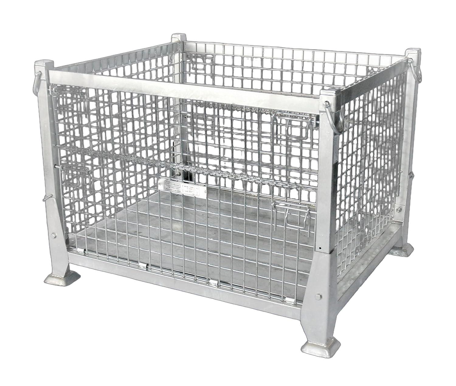 吊りパレット コンテナ 業務用 保管用 折りたたみ 約L100×W120×H90cm JHBGL-1210