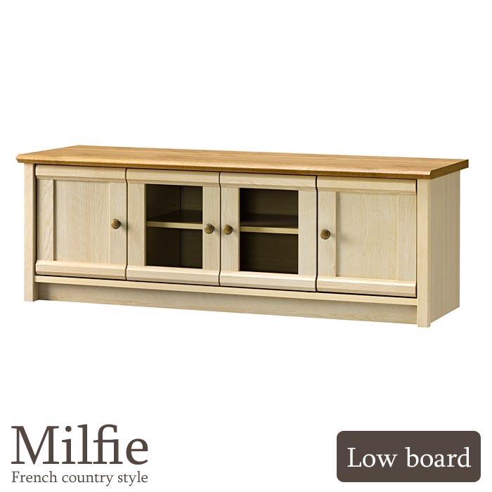 楽天市場 ポイント10倍 朝日木材加工 Milfie ミルフィー ローボード テレビボード 47v型まで対応 幅1cm ローシェルフテレビ台 テレビラック Tvボード Tv台 Tvラック Avボード フレンチカントリー レトロ 人気 おしゃれ リビング Mlc 4012av E住まいるスタイル